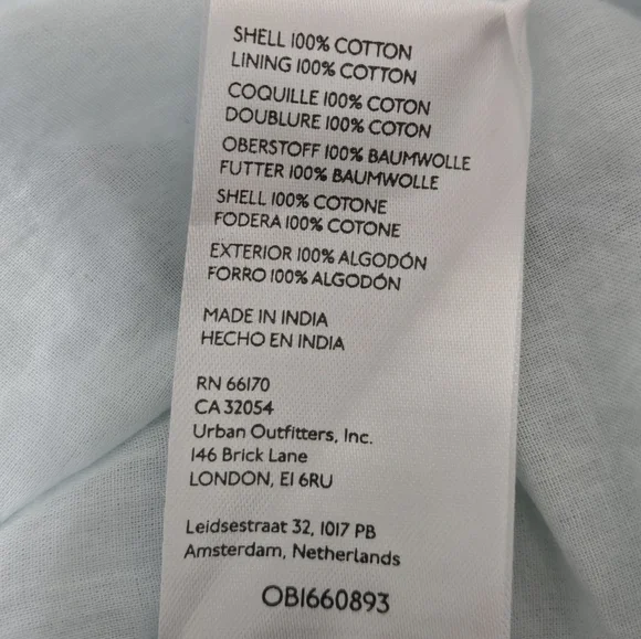 Urban Outfitters Douro Gauzey Midi Dress Light Pale Blue Green Size Small - Picture 15 of 15